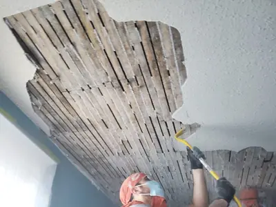 Ceiling plaster removal and drywall finishing — photo 2 of 9